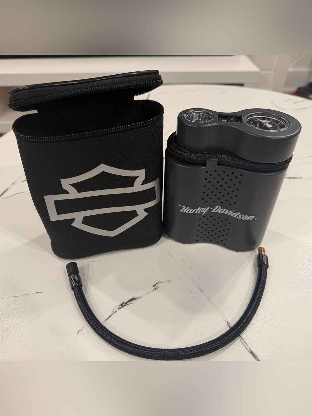 Harley-Davidson Portable Air Compressor Tire Inflator Kit with Case and Light